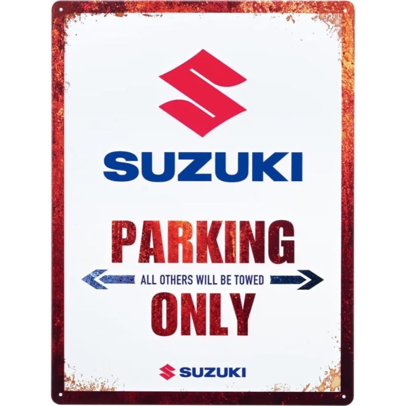 Suzuki Parking Tin Sign