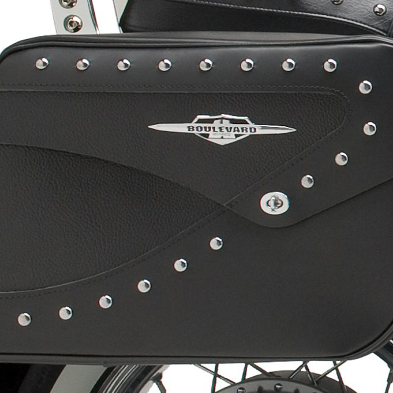 Studded Leather Touring Saddlebags