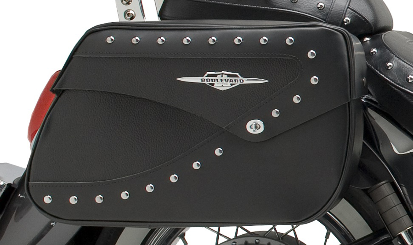 Studded Leather Touring Saddlebags