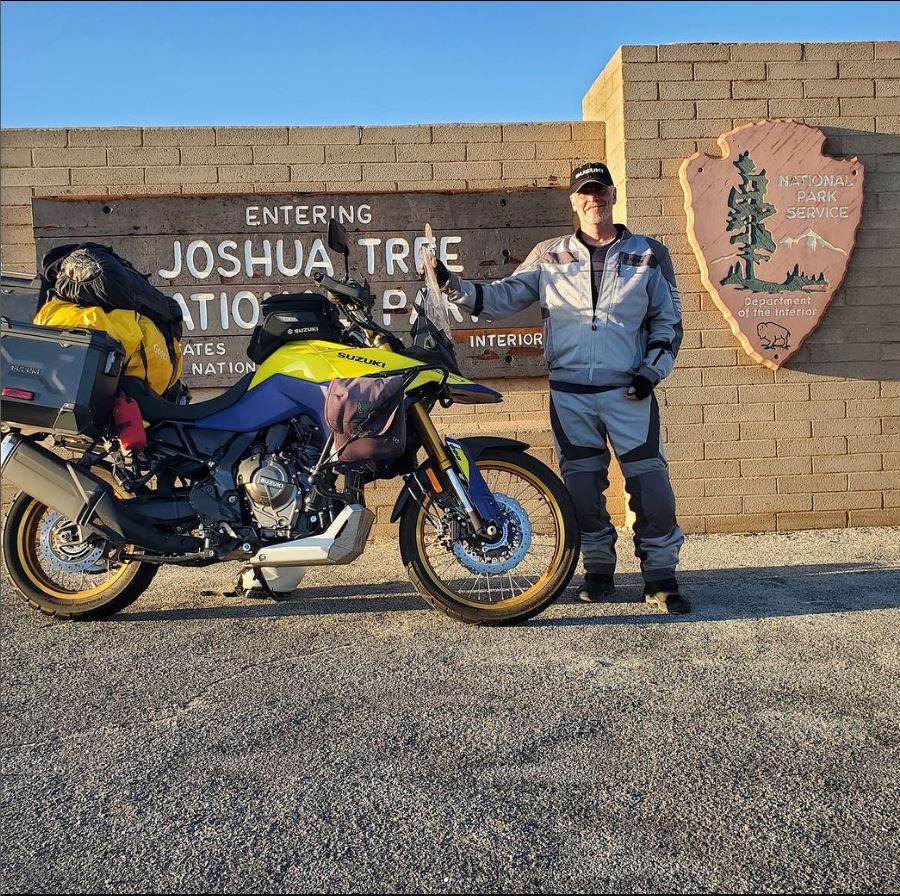 Joshua Tree National Park with a V-strom