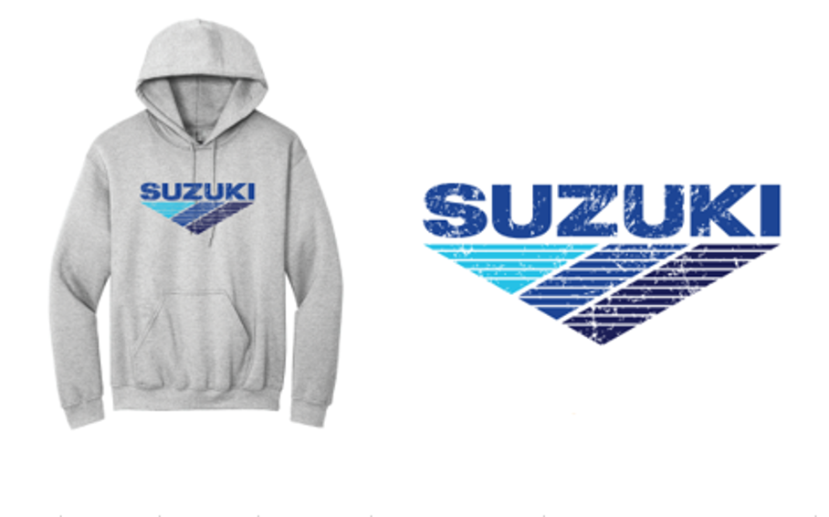 Sweat à Capuche Vintage Suzuki - Nom Japonais Kanji - Style Rétro