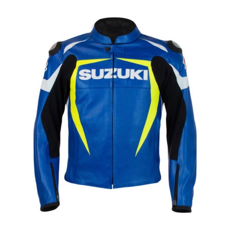 SUZUKI HAYABUSA BIKER CUIR VESTE MOTO CUIR VESTE VÊTEMENT EN CUIR MOTORBIKE