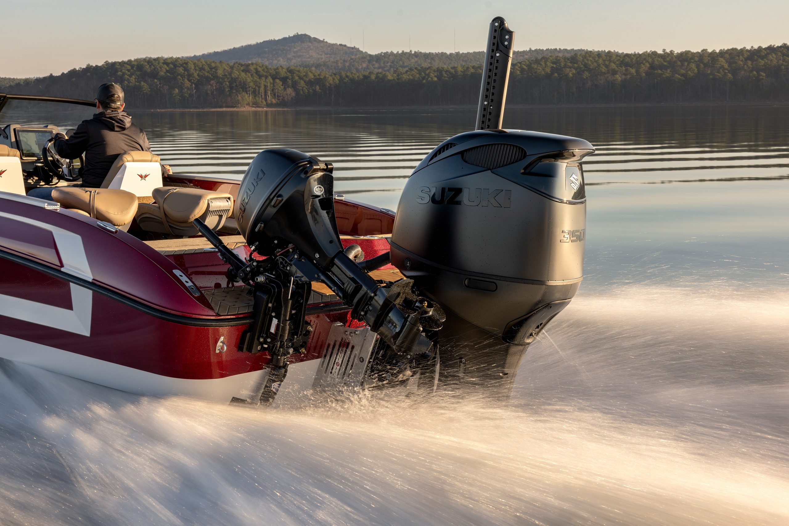Suzuki DF350AMD Stealth Line and DF9.9B Stealth Line 9.9hp kicker